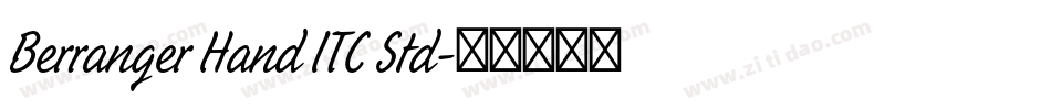 Berranger Hand ITC Std字体转换